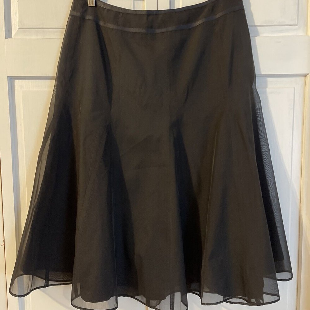 Talbots Collections  silk skirt black Wedding Date Night Event size …